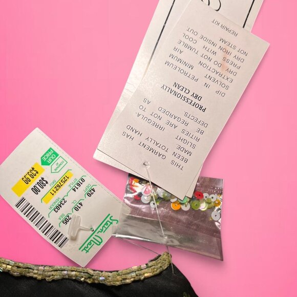 Vintage 90s y2k 100% silk sequin top Paradise NY - Picture 6 of 6